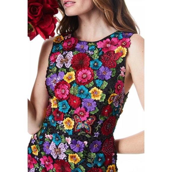 🎀SOLD🎀Alice + Olivia Lindsey Floral Embroidered Embellished Gown Dress - Picture 6 of 10